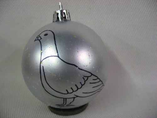 New handpainted pigeon - new,
