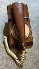 Rare GPO Brown Leather Rotary Dial Delta Trimphone SR1006A – Vintage Retro Phone