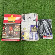 BNIB Manchester United L/S Away Football Kit 1975/80 Adults Small Admiral