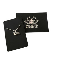 Corgi necklace with silver - with, 18"