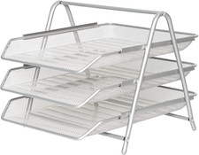 Unibos | Mesh Desk Organiser | Letter Tray Organizer Office Desktop | Document