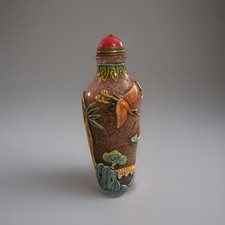 Vintage Chinese Enameled Crane