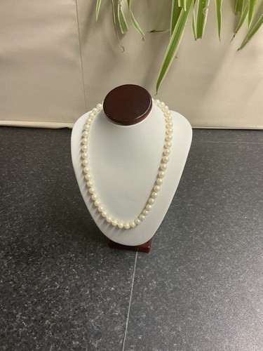 Vintage genuine pearl choker - pearl,