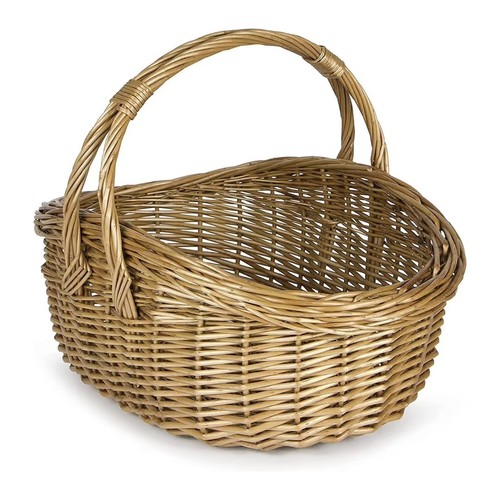 Wicker shopping basket - shopping,
