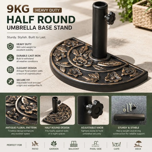 9kg half round - 9kg,