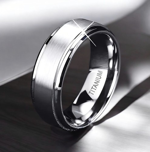 Men titanium wedding - men's,