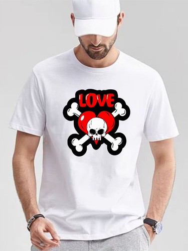 Skull love crossbones - love, &