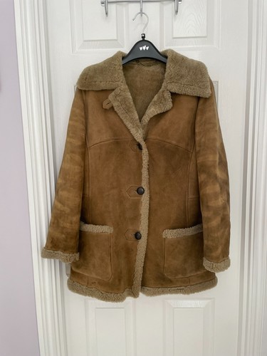 Suede shearling coat - suede,