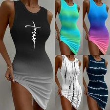 Womens Mini Vest Dress Bodycon