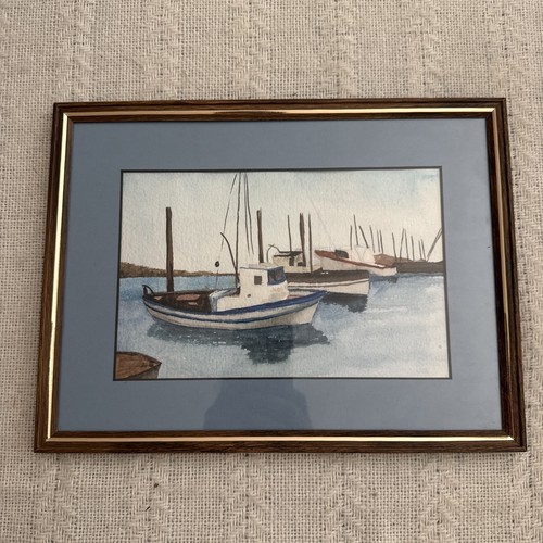 Watercolour boats the - in,
