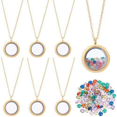 6pcs stainless steel locket - 6pcs,