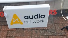 Vintage Light Box Sign. Audio Network Advertising Sign In Very Good Condition