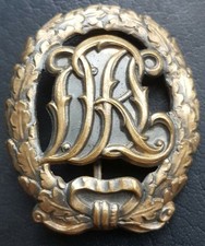✚8938✚ German DRL Army Sport Training Badge BRONZE post WW2 1957 pattern DEUMER
