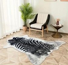 Faux Zebra Stripe Rug 120cm x