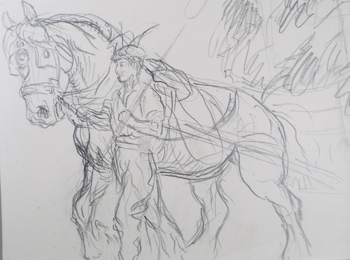 Original pencil sketch study - original,