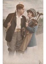 1922 Antique Postcard Couple