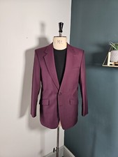 Holland & Sherry x Carl Stuart Blazer Men's 38/39" Purple Savile Row Pure Wool