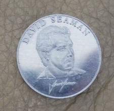 DAVID SEAMAN 1990 ESSO ALUMINIUM COIN MEDAL TOKEN