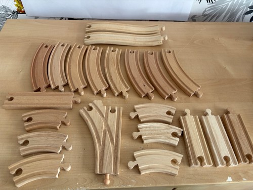 Wooden train track bundle - wooden,