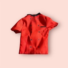 Barbie Fashionista Ken Pizza Chef Orange Top Doll Clothes (A6)