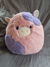 Patty the Cow 12" FuzzAmallows, Squishmallow Pink and Purple Cow Fluffy Soft Toy