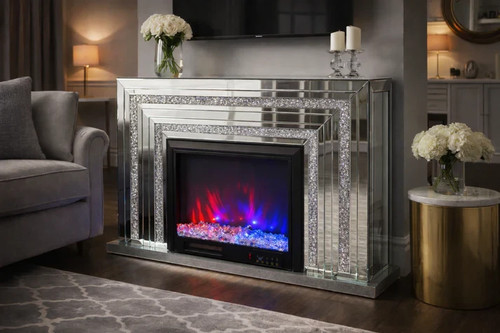 Roma crushed diamond fireplace - roma,