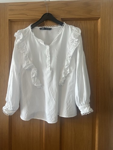 Zara white blouse eur uk - blouse, s