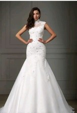 Mermaid White Wedding Dress