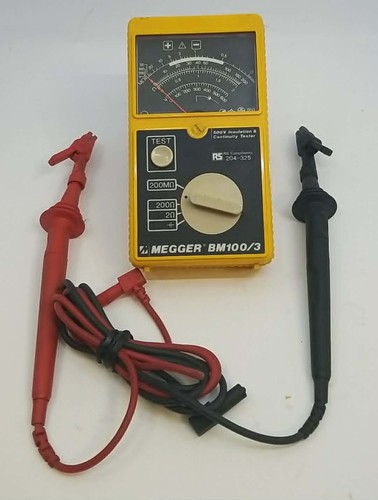 Megger bm100 500v insulation - megger, bm100/3