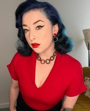 Red vintage 50s style retro