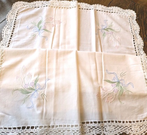 Vintage embroidered tablecloth - vintage,