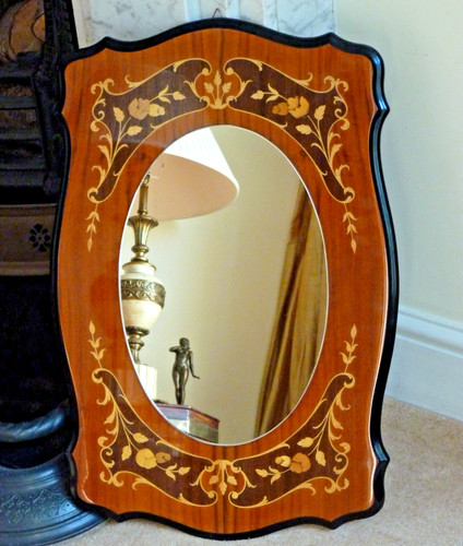Vintage wooden wall - wall, mirror
