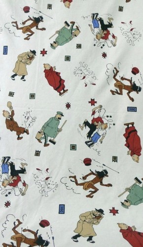 Tintin herge fabric 1995 - tintin,