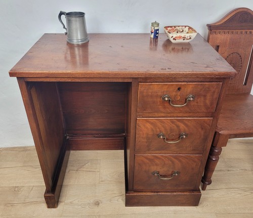 Victorian writing desk teak - victorian,