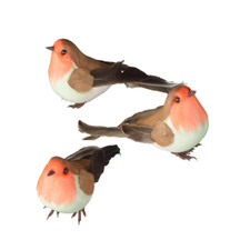 Robins With Wire Christmas