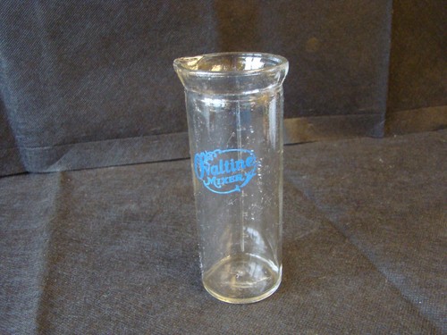 Glass ovaltine mixer measure - glass,
