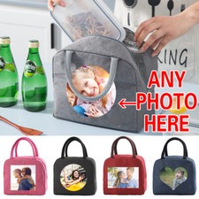 Personalised Custom Photo Insulated Lunch Bag Cool Bag Picnic Food Storage Lunch