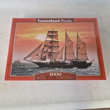 Castorland Puzzle 1000 Pieces  Sailing Ship In The Sunset - New & Sealed Free PP