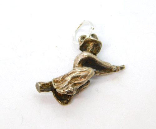 Sterling silver witch - sterling, on