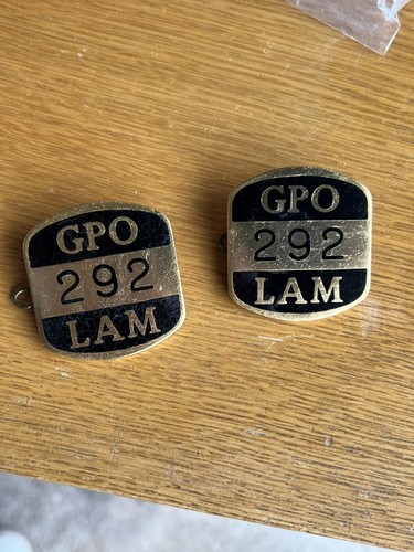 Gpo postman cap badge - cap, x2