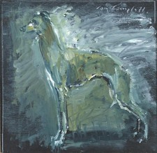 Tom Campbell - Oil Painting - Greyhound Study - Impressionist - Contemporary Art