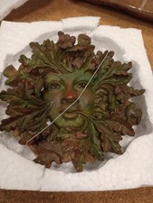 Green Man Spirit Outdoor Wall Decoration Leaf Face Floral Greenmen H13cm 09050