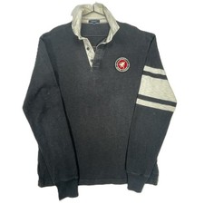 GANT Vintage Rugby Shirt Navy Blue Mens Size Large 100% Cotton Embroidered