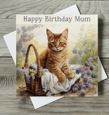 Personalised Cat Birthday Card
