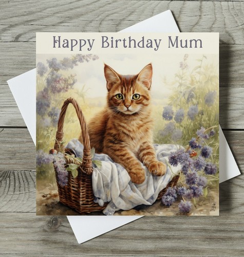 Personalised cat birthday card - personalised,