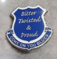 Everton FC Official Bitter Twisted and Proud Crest Pin Badge- Come on you Blues!