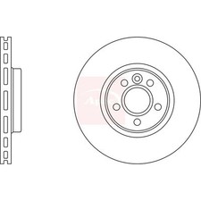 2x Brake Discs Vented For