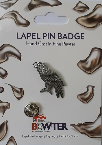 Raven bird lapel pin - raven,
