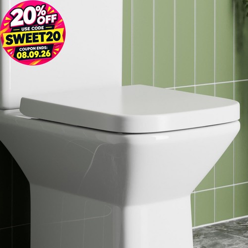 Bathroom toilet seat square - seat,
