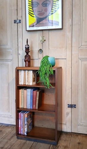 Art deco oak bookcase - oak,